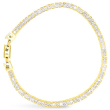 Cubic Zirconia Princess Tennis Bracelet