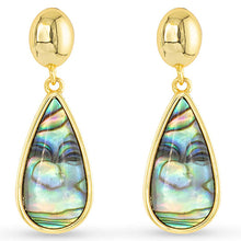 Abalone Teardrop Drop Earrings