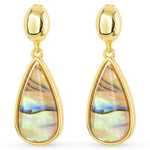 Abalone Teardrop Drop Earrings