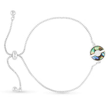 Abalone & Cubic Zirconia Blue Circle Bracelet