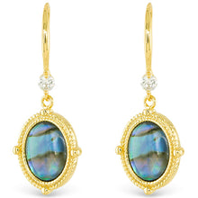 Abalone Compass Drop Earrings