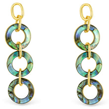 Abalone Link Drop Earrings