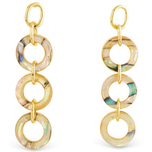 Abalone Link Drop Earrings