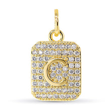 Cubic Zirconia Initial Charms