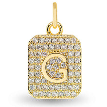 Cubic Zirconia Initial Charms