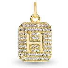 Cubic Zirconia Initial Charms