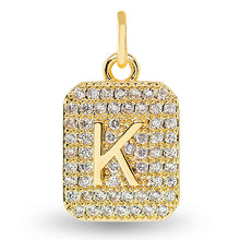 Cubic Zirconia Initial Charms