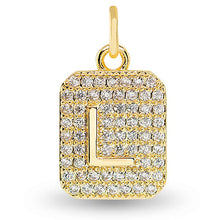 Cubic Zirconia Initial Charms
