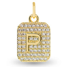 Cubic Zirconia Initial Charms