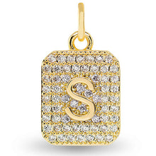 Cubic Zirconia Initial Charms