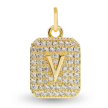 Cubic Zirconia Initial Charms