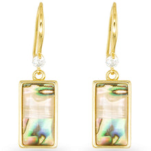 Abalone Rectangle Drop Earrings