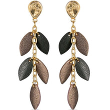 Leather Leaf Earrings