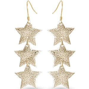 Three Star Earrings