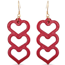 Leather Open Heart Earrings