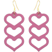 Leather Open Heart Earrings