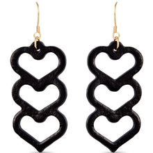 Leather Open Heart Earrings