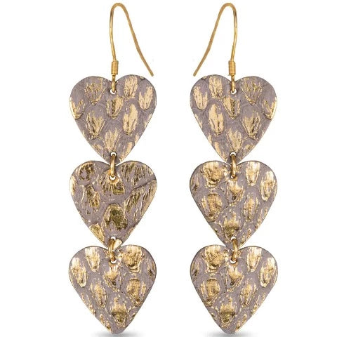 Three Hearts Earrings