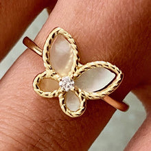 Mother of Pearl Butterfly Ring