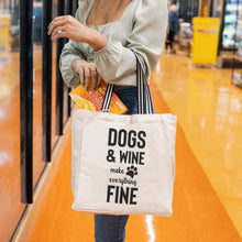 Dogs & Wine Tote Bag