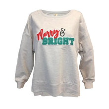 Merry & Bright Chenille Patch Fleece Crewneck