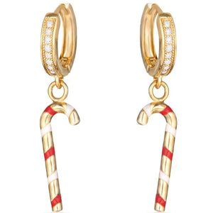 Candy Cane Drop Earrings