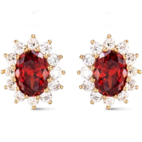 CZ Oval Earrings