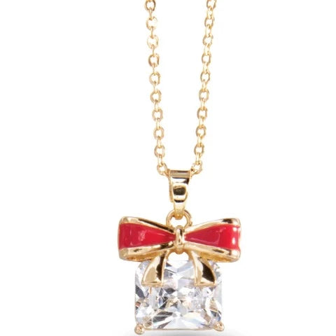 Gift with Red Bow Necklace