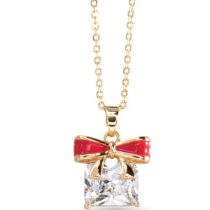 Gift with Red Bow Necklace