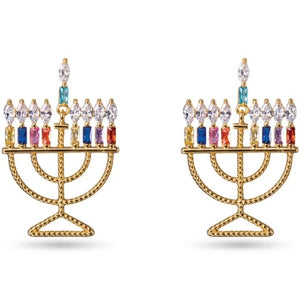 Menorah Earrings