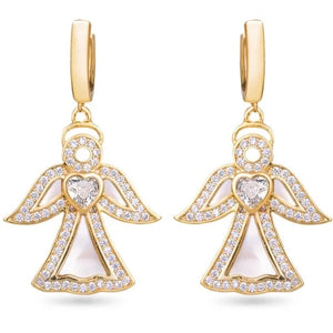 Mother of Pearl Angel Earrings