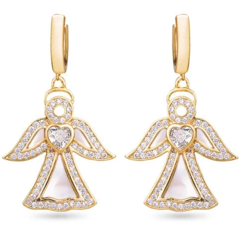 Mother of Pearl Angel Earrings