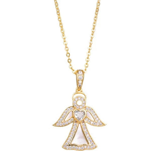 Mother of Pearl Angel Necklace