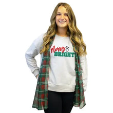 Merry & Bright Chenille Patch Fleece Crewneck