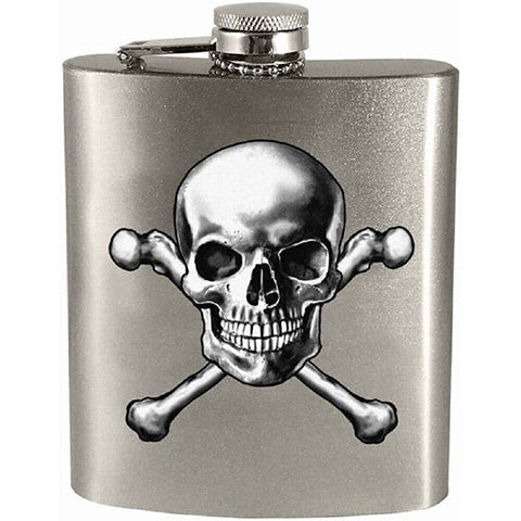 Skull & Crossbones Flask