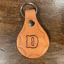 Initial Leather Keychain