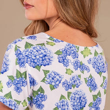 Blu Hydrangea Pajama V-Neck Top