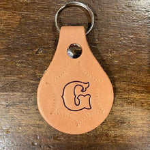 Initial Leather Keychain