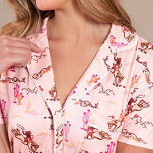 Vintage Cowgirl Pajama Notch Collar Top