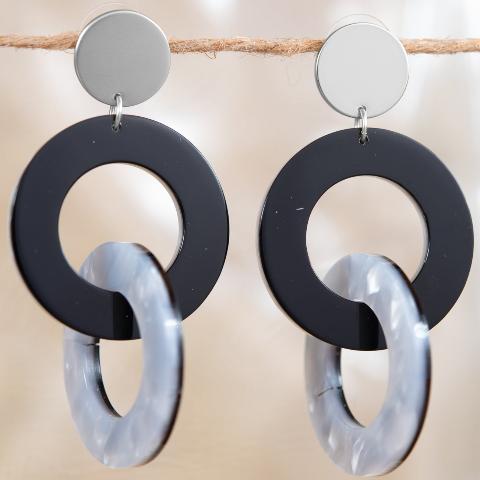 Double Link Drop Earrings