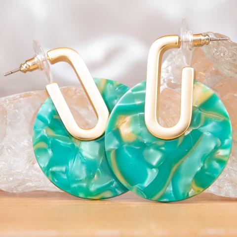 Side Disc Earrings