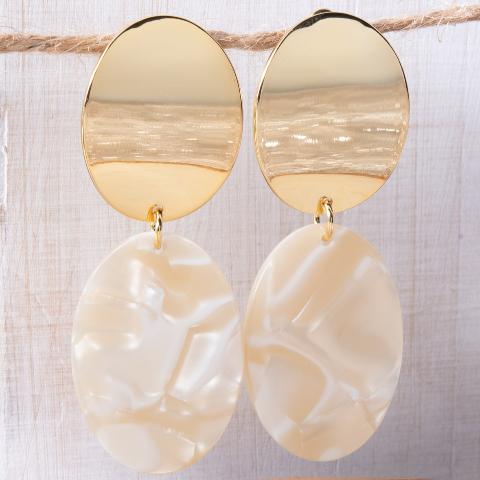 Oval Drop Earrings