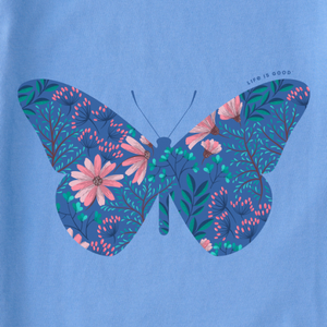 Wildflower Butterfly Long Sleeve V-Neck