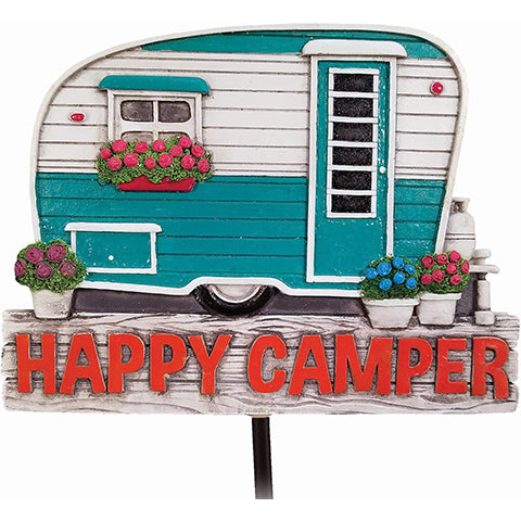 Happy Camper Garden Stake