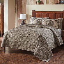 Custom House Black Tan Jacquard Coverlet