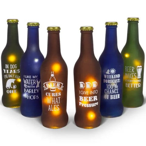 Witty Beer Bottles with LEDs