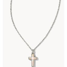 Opal Cross Pendant Necklace