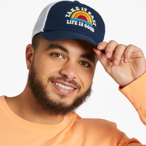 Take It Easy Rainbow Waves Hat