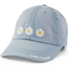 Three Painted Daisies Sunwashed Hat