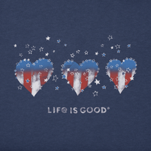 USA Hearts Stars & Stripes V-Neck T-Shirt
